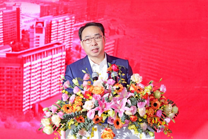 中建一局集团第五建筑有限公司董事长叶青现场致辞