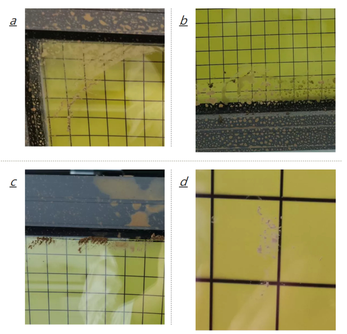 图2 两次清洁后玻璃的情况