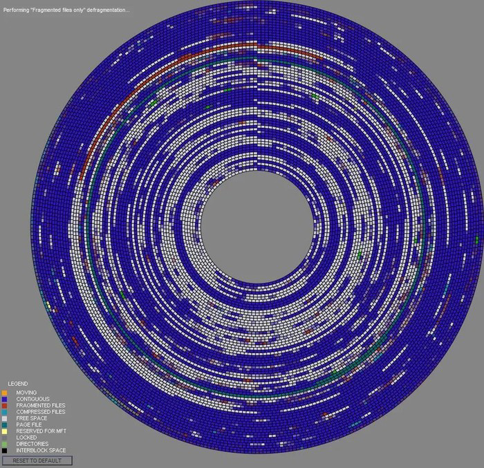 ▲&nbsp;对于 HDD 来说，让数据连续分布在相邻扇区很重要，因此需要磁盘整理