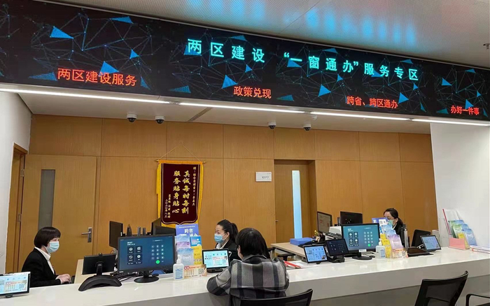 顺义区政务服务中心搭建“两区”建设服务专区。 顺义区供图