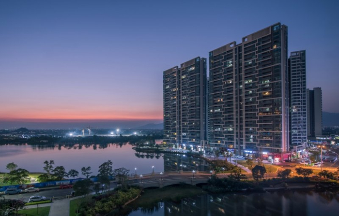 （夜景繁华 中山·敏捷锦绣国际花城实景图）