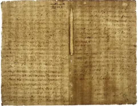 苏格兰玛丽女王的最后一封信，图片来自苏格兰国家图书馆