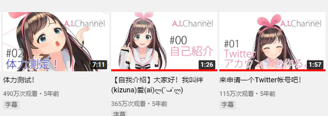 错将1号视频投稿先于0号视频的绊爱