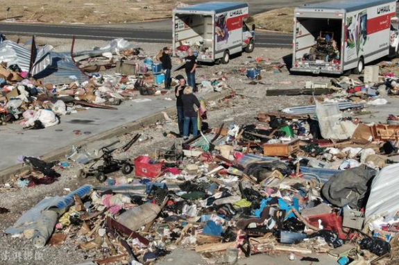 ▲据美联社报道，5场龙卷风席卷肯塔基州，其中一场路径极长，约322公里 图据网络