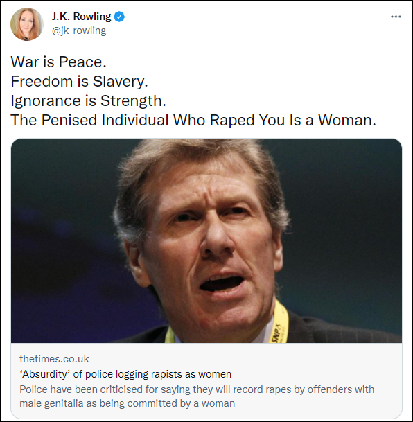 J.K。罗琳推特截图