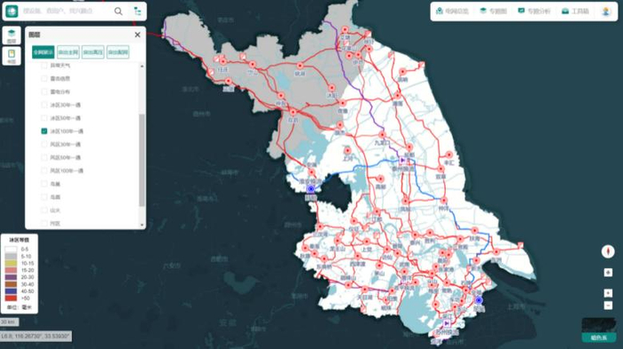（图2：江苏公司气象环境地图）