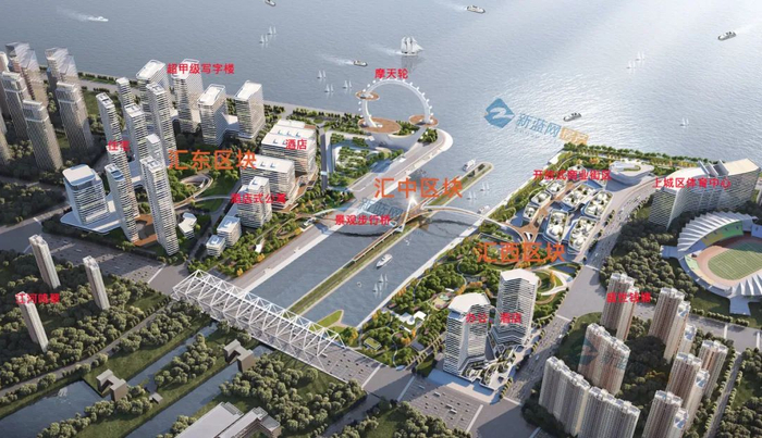 新鸿基&平安江河汇综合体规划示意图