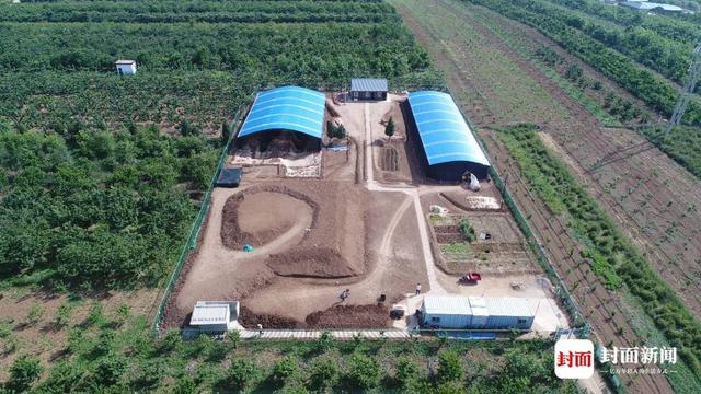 江村大墓一号点发掘点远景（陕西省文物局供图）