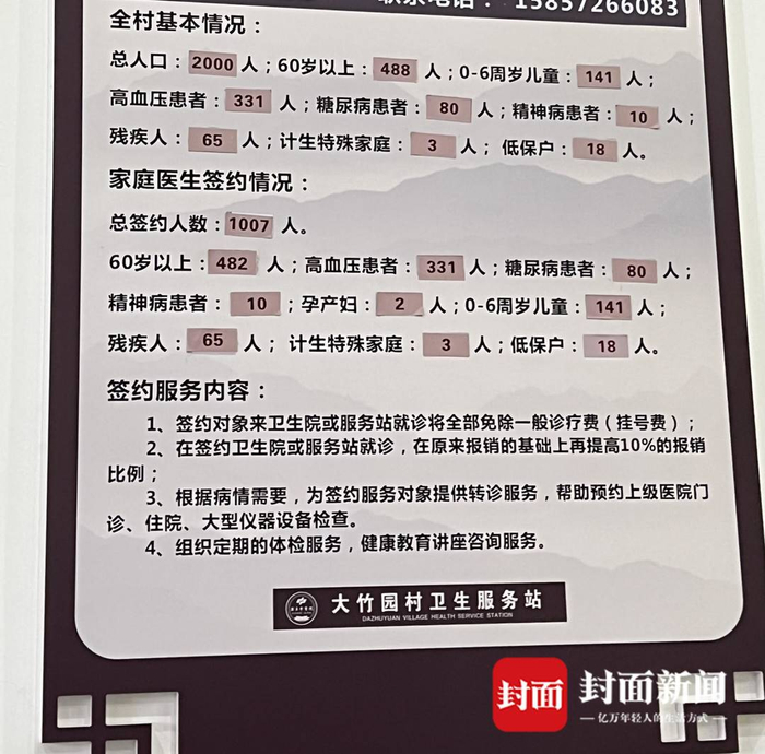 安吉县灵峰街道大竹园村社区卫生服务站覆盖图。封面新闻记者邵萌摄影