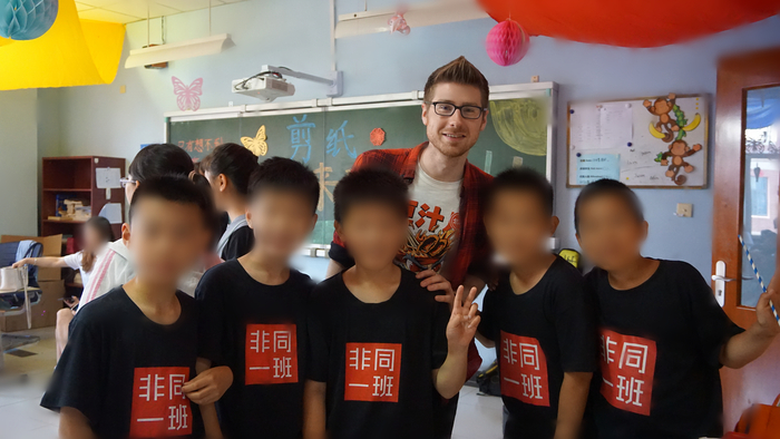 ▲2019年5月，Brian和他的部分学生合影。受访者供图