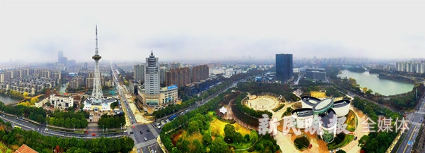 图说：青浦新城核心城区航拍全景 新民晚报记者 徐程 摄