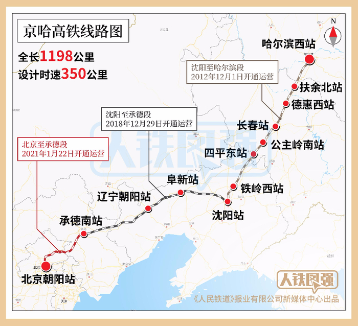 路线示意图。北京铁路局供图
