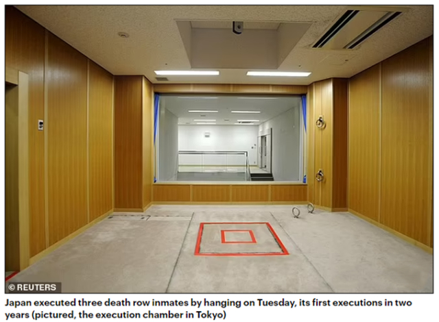 日本执行死刑的场地 图源：路透社
