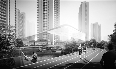     划船未来社区效果图。