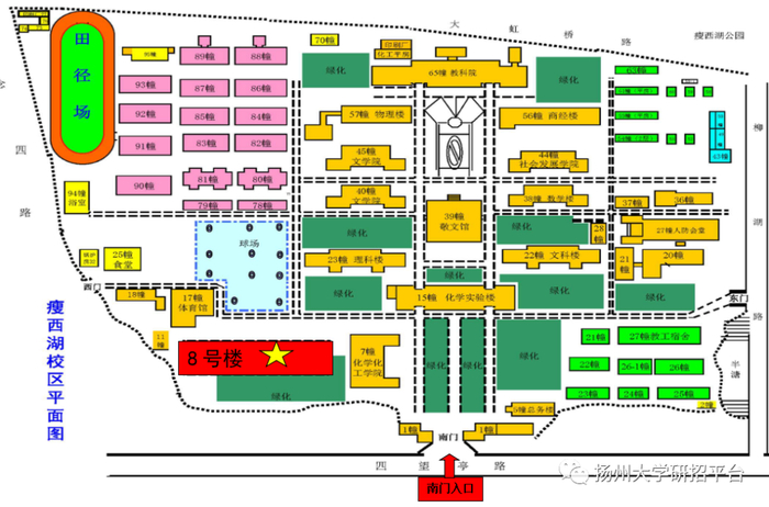 扬州工业职业技术学院考场位置示意图