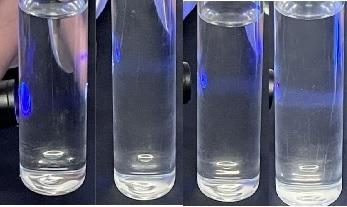 清香型白酒的丁达尔现象，十分不明显。