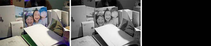 ▲原图、色度为零、明度为零