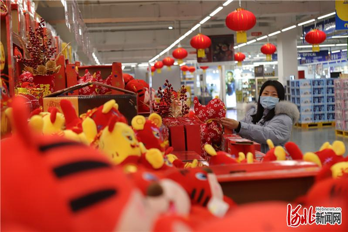 图为三河市民在麦德龙会员店燕郊神威店超市选购年货。 通讯员高澍摄