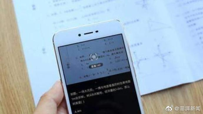 ↑“拍照搜题”。图据澎湃新闻