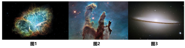图1：蟹状星云，是距离地球6500光年的超新星爆炸残骸。其爆炸光芒曾被中国、阿拉伯、印度、日本的古人在1054年同时观测到，并记录在古籍里。中国北宋的观星官，称其为“客星”。