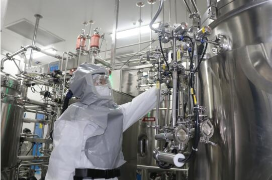 国药集团中国生物新冠疫苗生产车间。中国生物供图