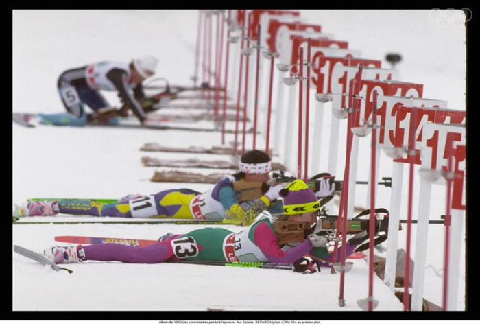 ▲冬季两项的射击环节