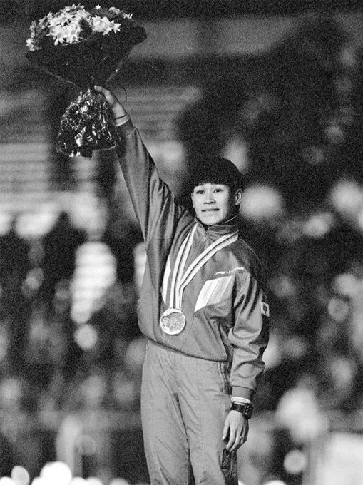 ▲中国速滑选手叶乔波