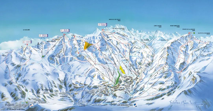 ▲Les 3 Vallées地图