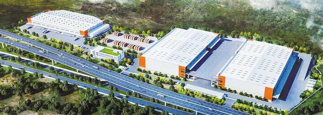 中远海运果园综合物流基地项目效果图。