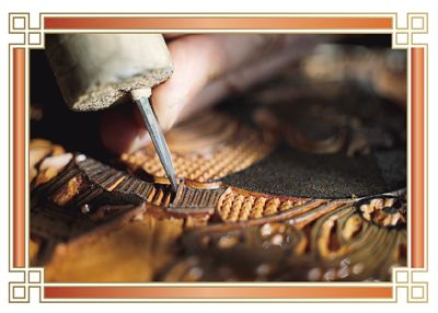 邰立平作品细部。本报记者 张丹华摄