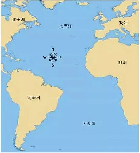 图3&nbsp;欧洲和中国与美洲之间的距离