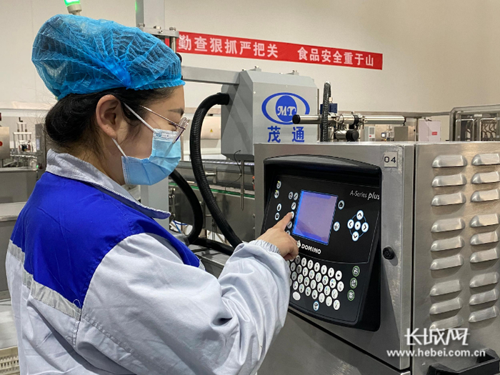 生产车间内，工作人员检查设备各项参数。张新宇 摄