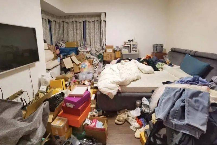 广东一位90后单亲妈妈和两个孩子的家 图源：受访者供图