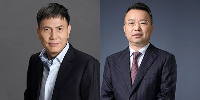 ▲欧宗荣（左）与黄仙枝。