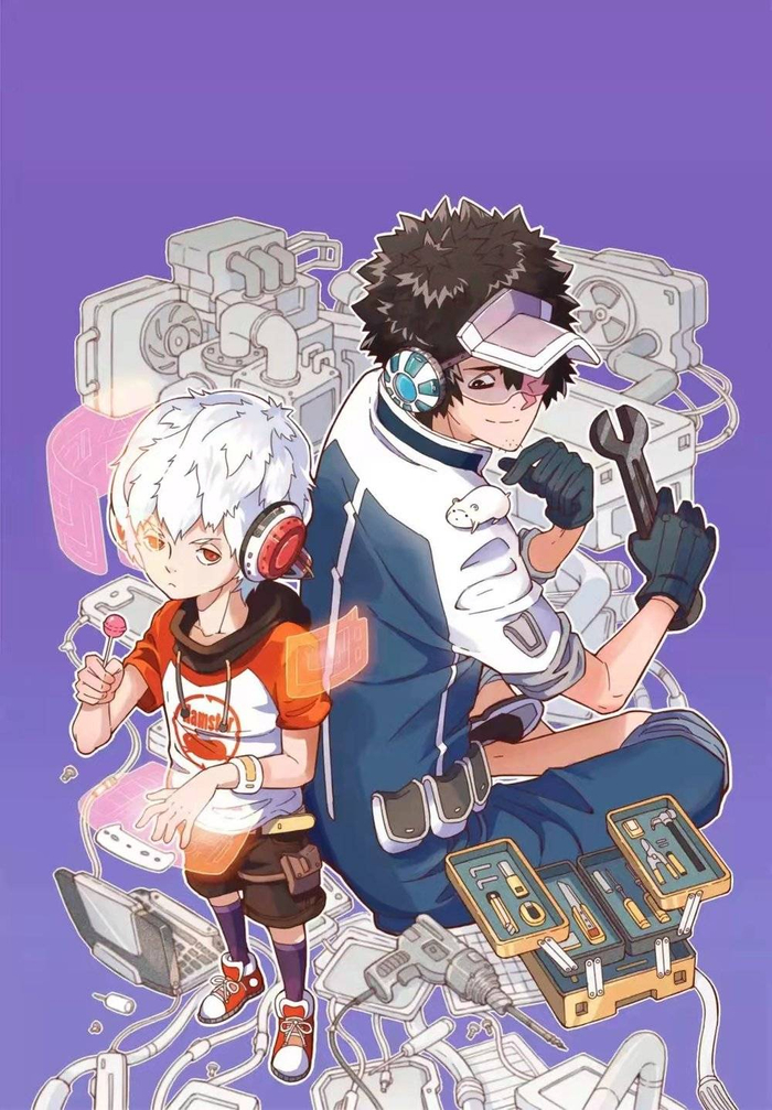 图：晨曦创作的科幻主题漫画《疾风少年》