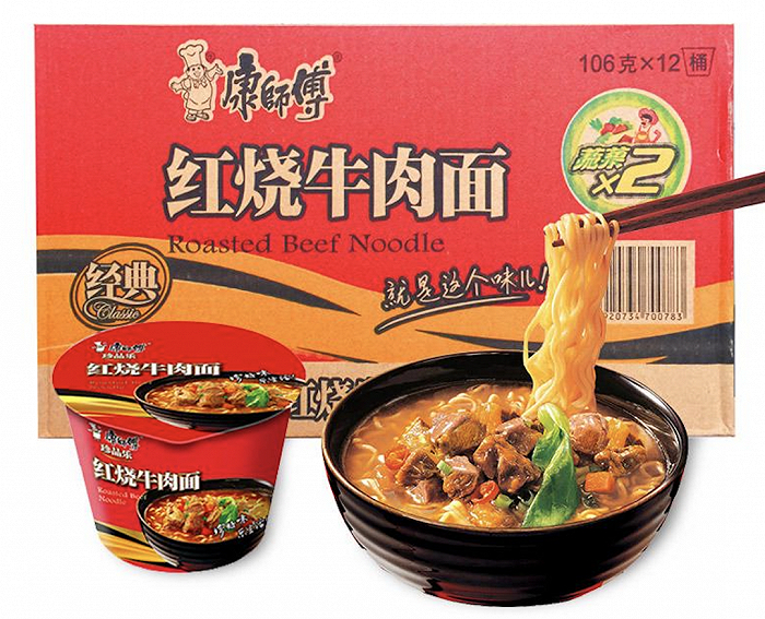 康师傅红烧牛肉面；图片来源：康师傅天猫官方旗舰店