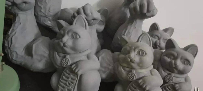 “大力招财”灰模