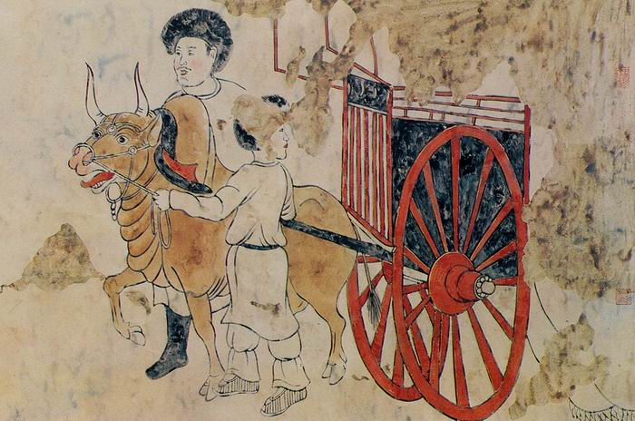 〔图二十九〕胡人驭车图陕西礼泉唐阿史那忠墓出土