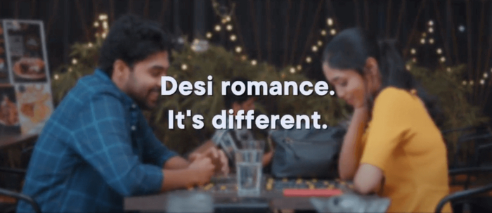 Aisle的“Oneby Two”印度式约会广告