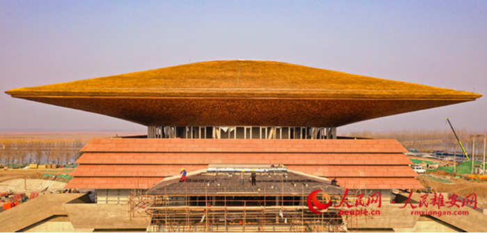 生态科技馆施工现场。人民雄安网 李兆民/摄