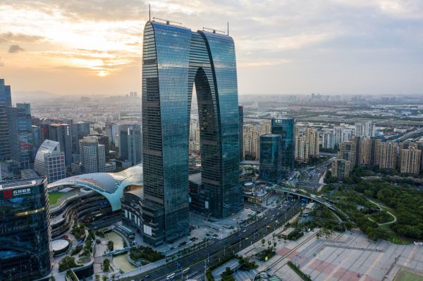 苏州工业园区鸟瞰（李博 摄）