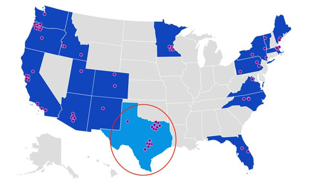 美国半导体FAB分布 图片来源：SIA（美国半导体工业协会）