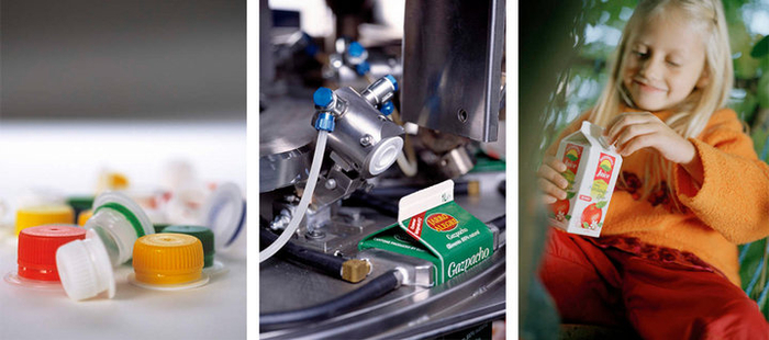 ▲ Elopak 为纯乐® 设计的密封瓶盖。 图片来自：Elopak