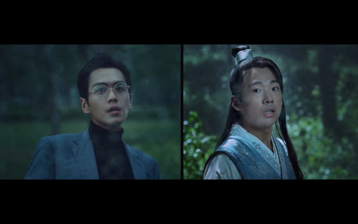 电视剧《赘婿》中穿越前后的男主角