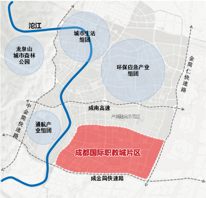 成都国际职教城片区规划范围图