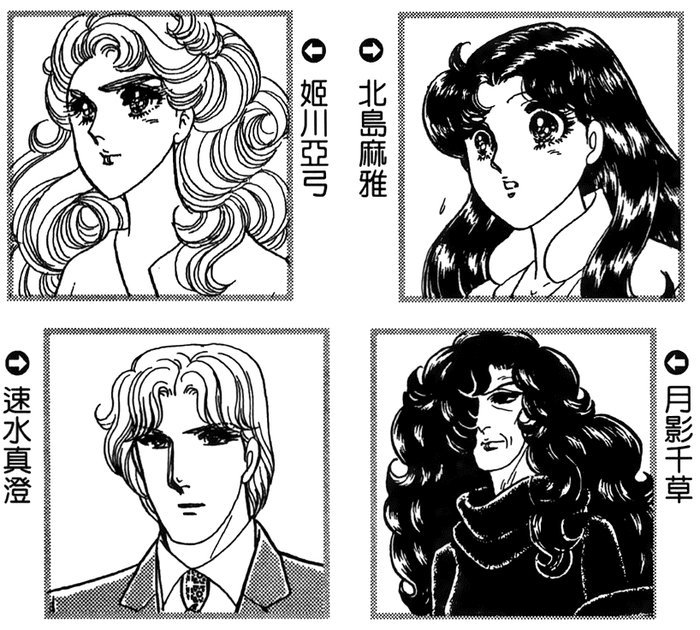 《玻璃假面》主要人物