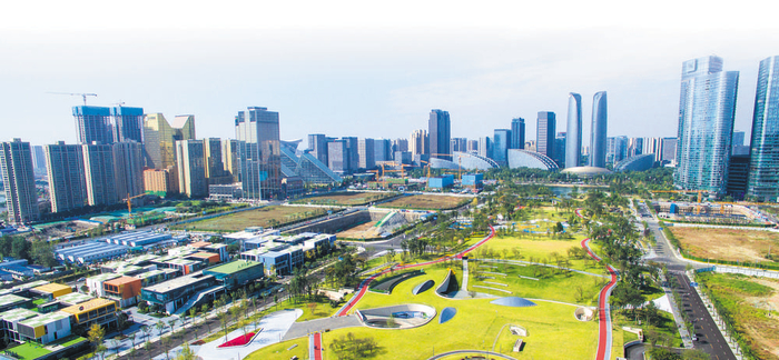 交子公园金融商务区等将着力引进高能级、复合型、综合型、功能型企业总部入驻，形成总部企业集群。 成都日报摄影部供图 摄影 吕甲