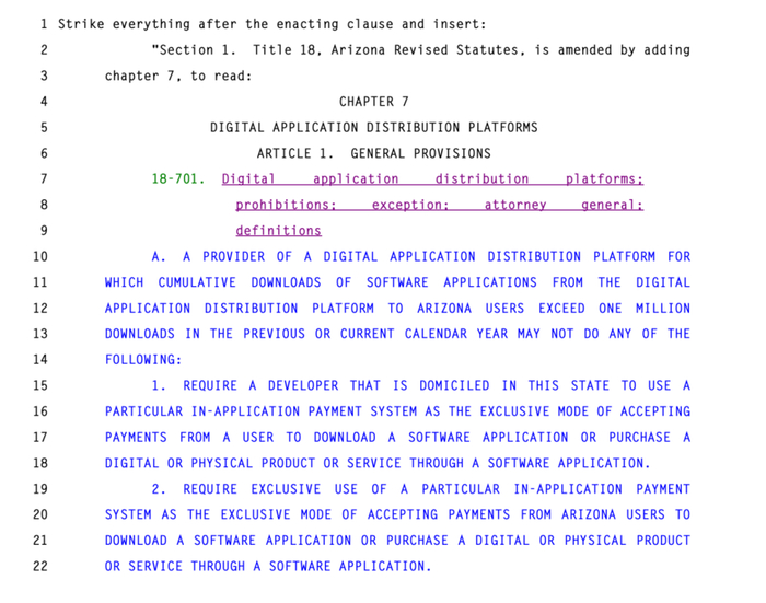 今年3月，美国亚利桑那州针对数字应用平台支付系统修正了相关法案