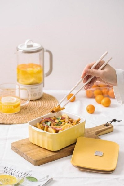 北鼎陶瓷系列猪猪盒，密封锁鲜、可高温烹饪