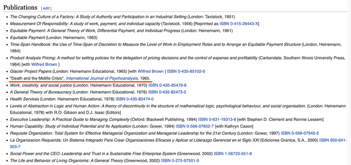 在他长达半个世纪的学术生涯中，那篇关于中年危机的论文尤为突兀